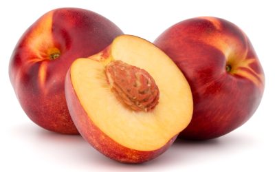 Nectarine fruit isolated on white background close up